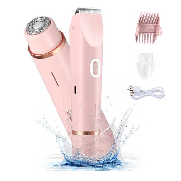 2 in 1 Rechargeable Woman Dual-Head Shaver Razor Waterproof - Picture 1 of 7